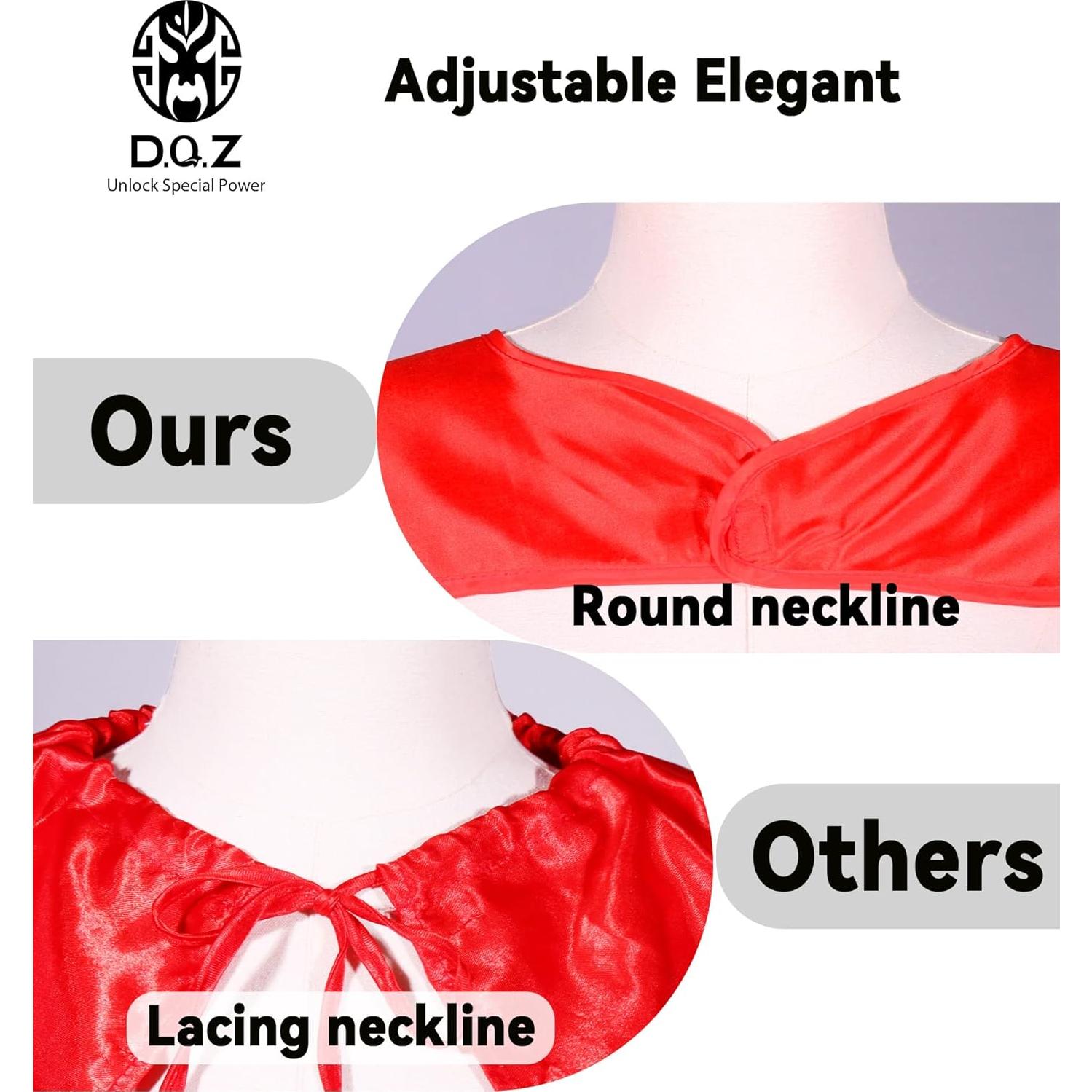 Capa y Máscara de Superhéroe D.Q.Z para Adultos - Rojo