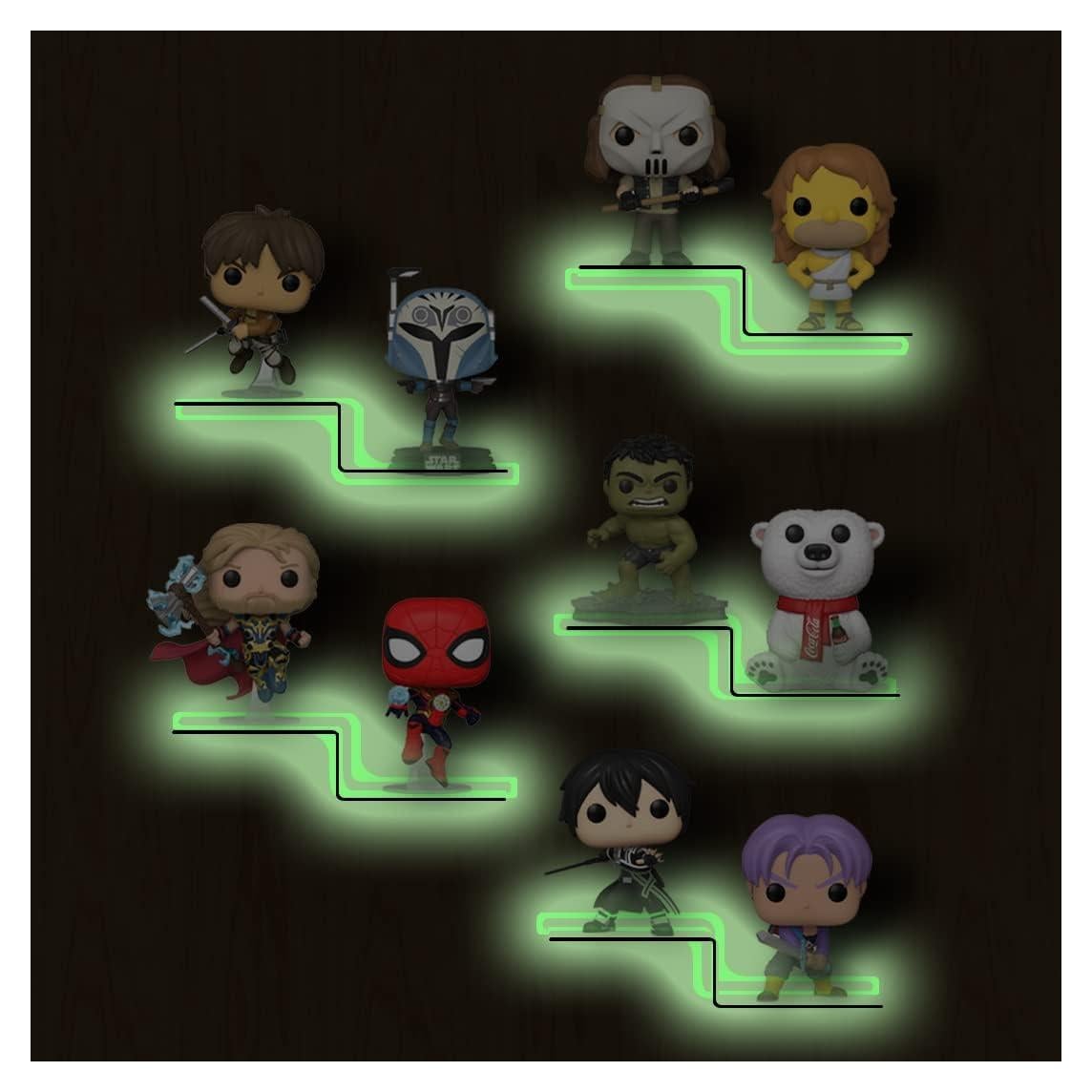 Estante de Exhibición Flotante YODAR 5 Pcs Acrílico Transparente