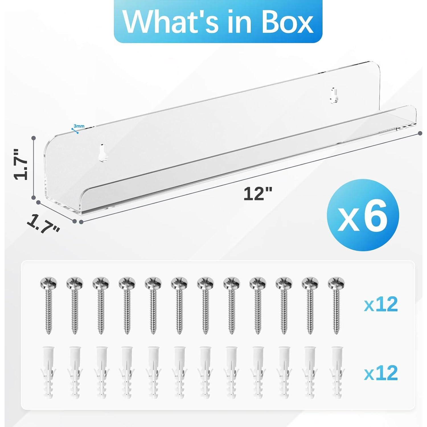 Estante Flotante para Discos de Vinilo Hulaed 6 Paquetes