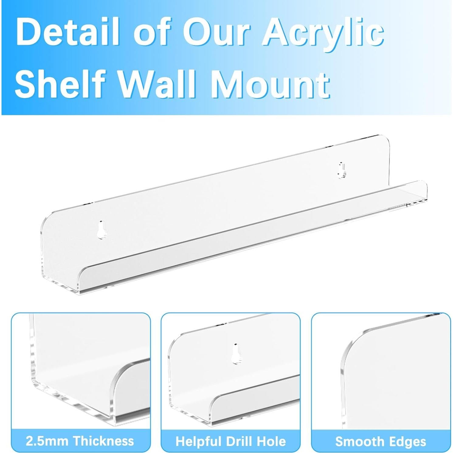 Estante Flotante para Discos de Vinilo Hulaed 6 Paquetes