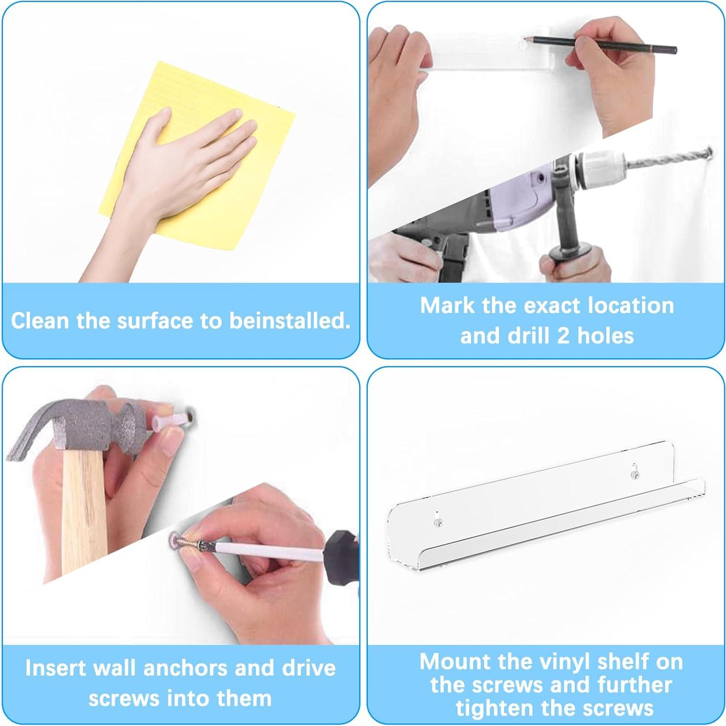 Estante Flotante para Discos de Vinilo Hulaed 6 Paquetes