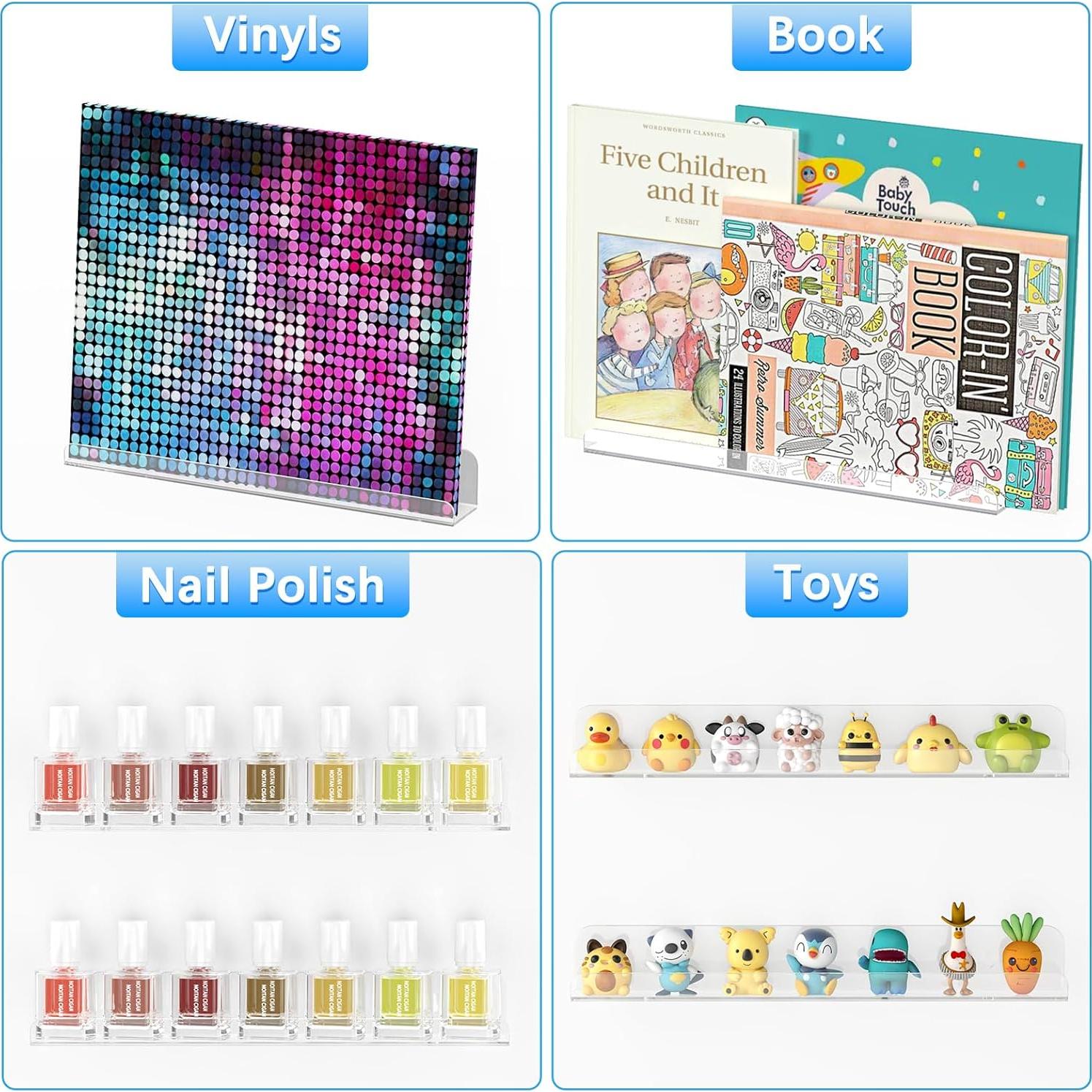 Estante Flotante para Discos de Vinilo Hulaed 6 Paquetes