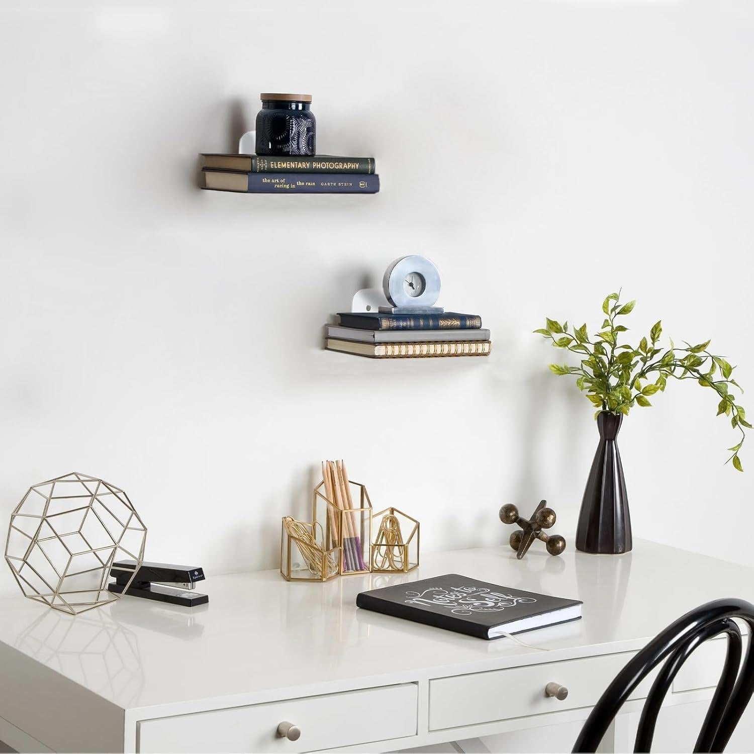 Estantería Flotante Invisible Atsgke - 4 PZS Blanca Moderna