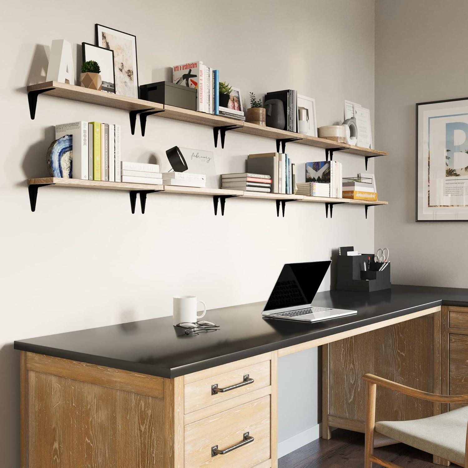 Estantes Flotantes de Madera Wallniture Arras, 10 Unidades, 43.2x11.4cm