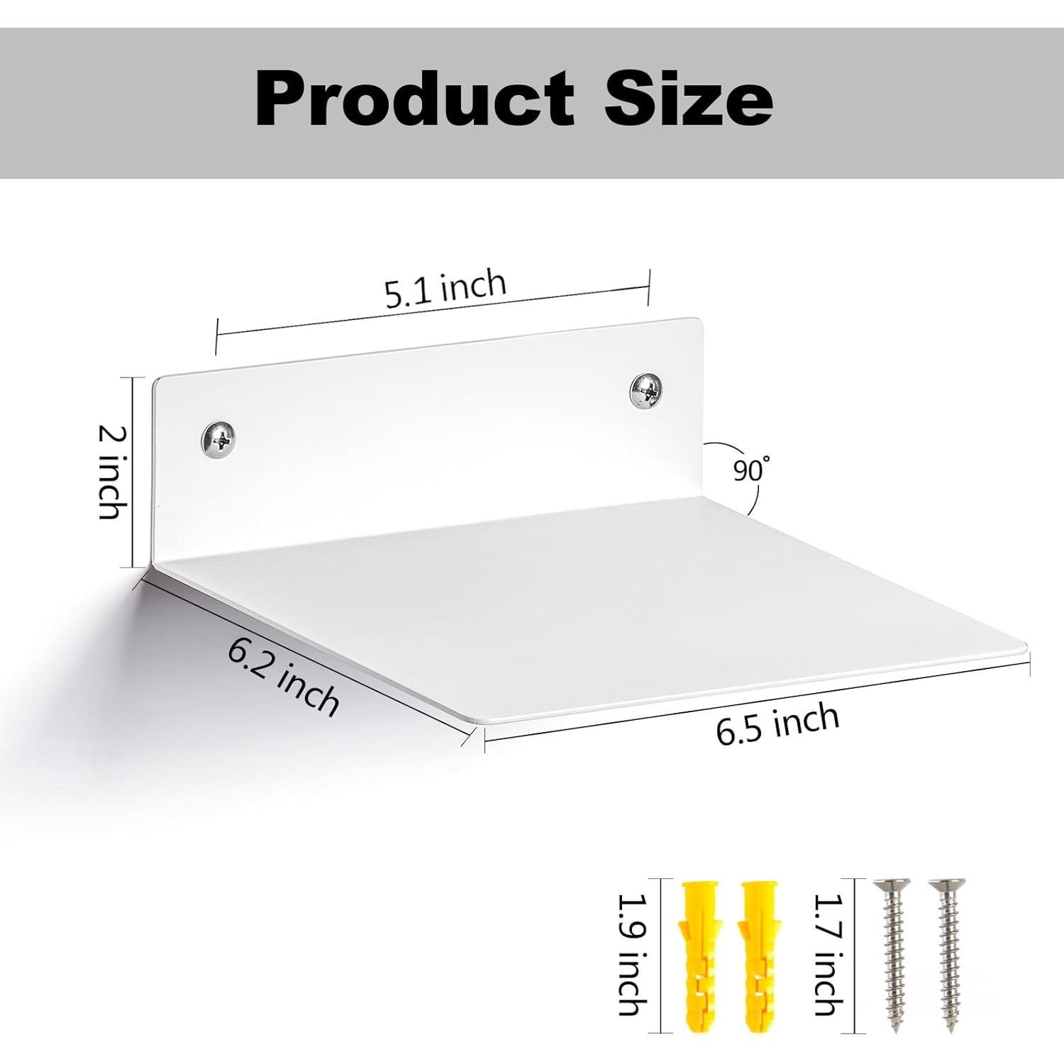 Estantes Flotantes ELSKER&HOME 4 Piezas Blancos 40 cm