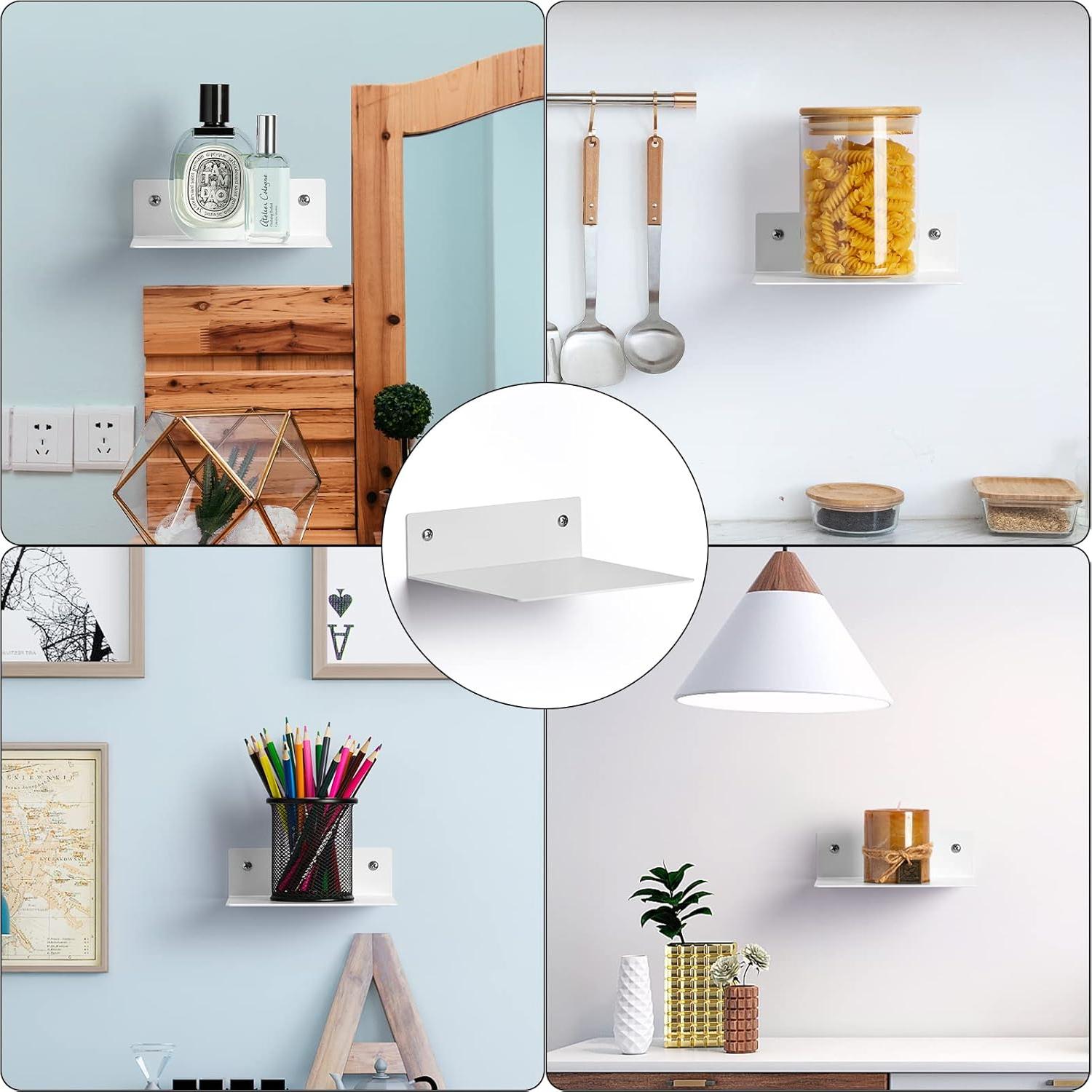 Estantes Flotantes ELSKER&HOME 4 Piezas Blancos 40 cm