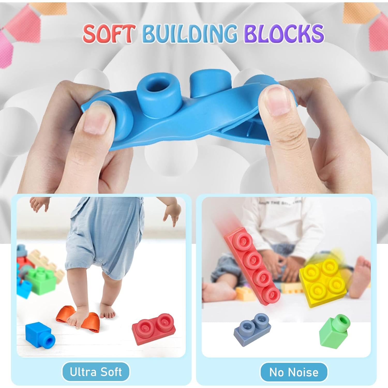 Bloques de Construcción Suaves ROHSCE 20 PCS para Bebés 6 Meses+