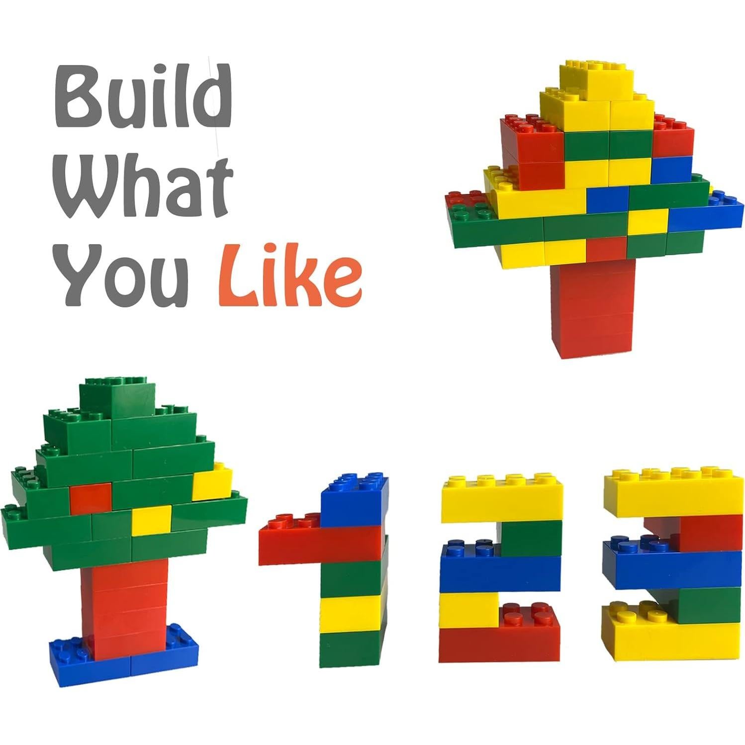 200 Piezas de Ladrillos de Construcción HUIZDQ 2x4 Colores Variados