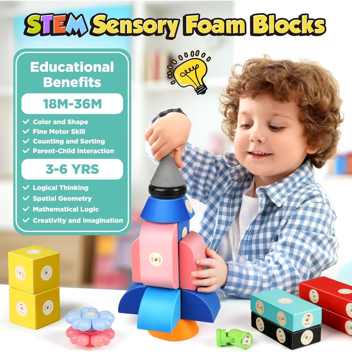 Bloques Magnéticos de Construcción Joyfresh 100 Piezas EVA