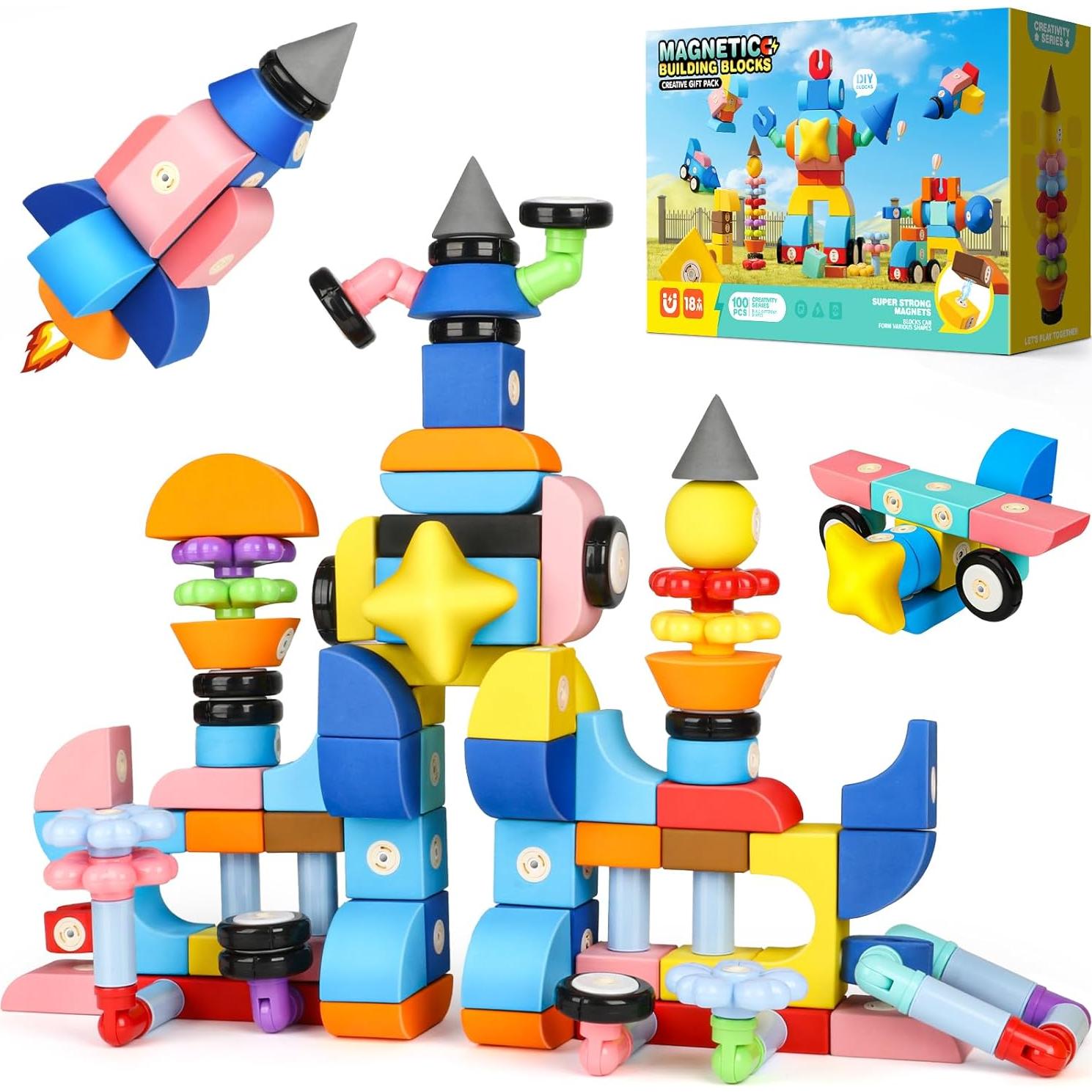 Bloques Magnéticos de Construcción Joyfresh 100 Piezas EVA