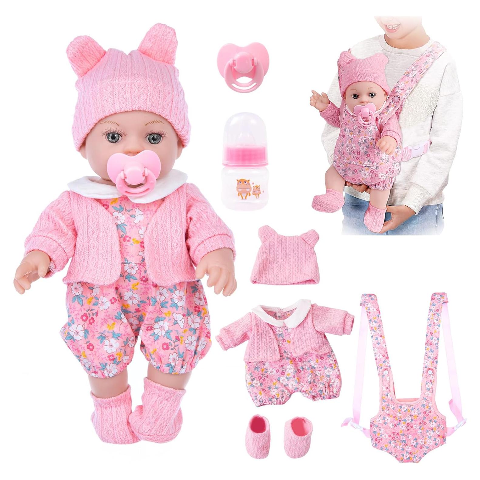 Set de Muñeca Bebé 30.48 cm con Transportador y Ropa