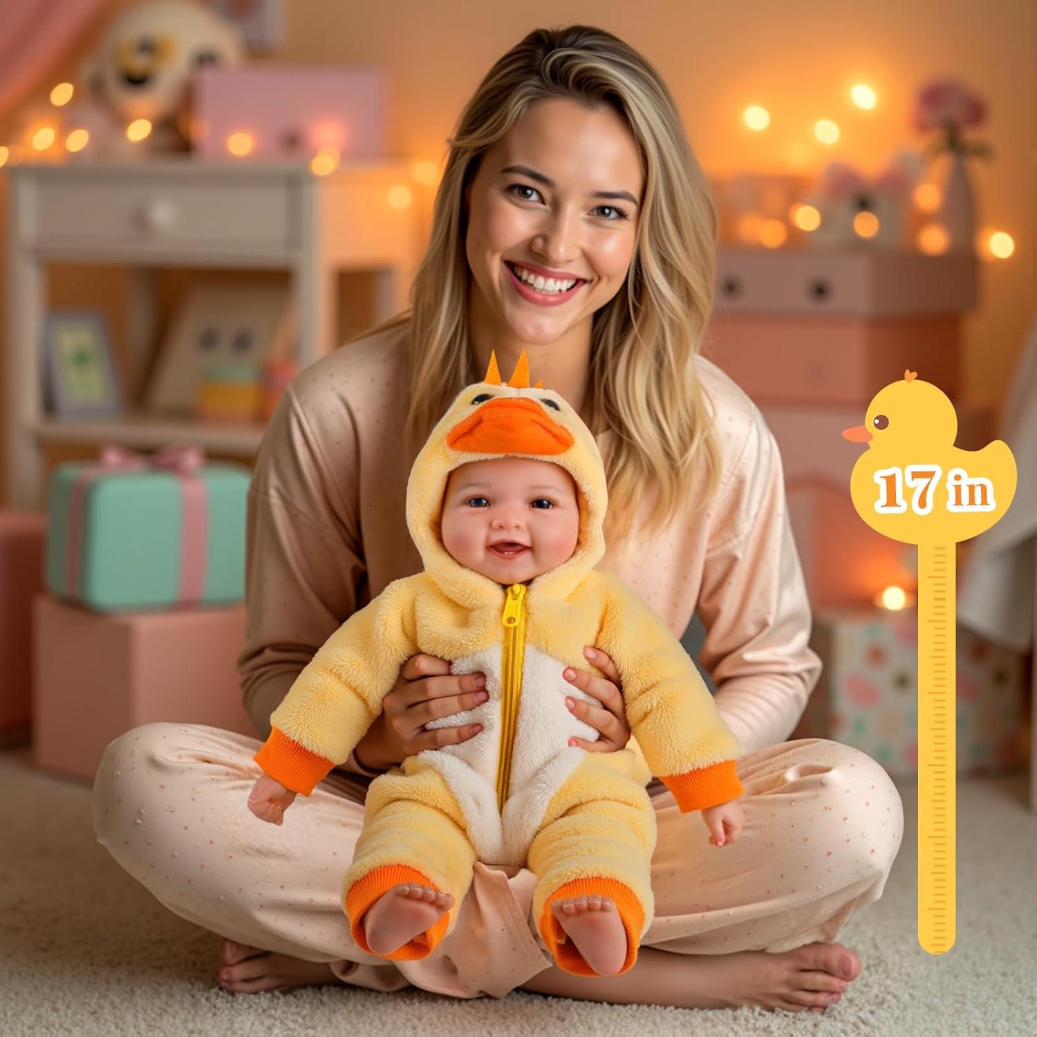 Muñeca de Bebé Realista BABESIDE Mia 43 cm con Accesorios