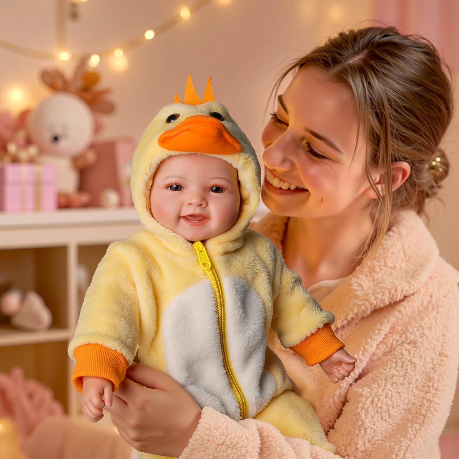 Muñeca de Bebé Realista BABESIDE Mia 43 cm con Accesorios