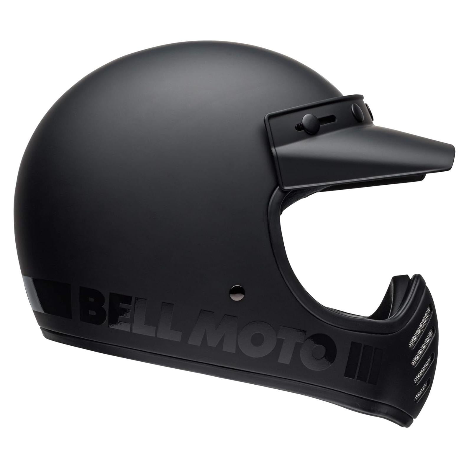 Casco Bell Moto-3 Negro Mate Brillante X-Grande 2.06kg