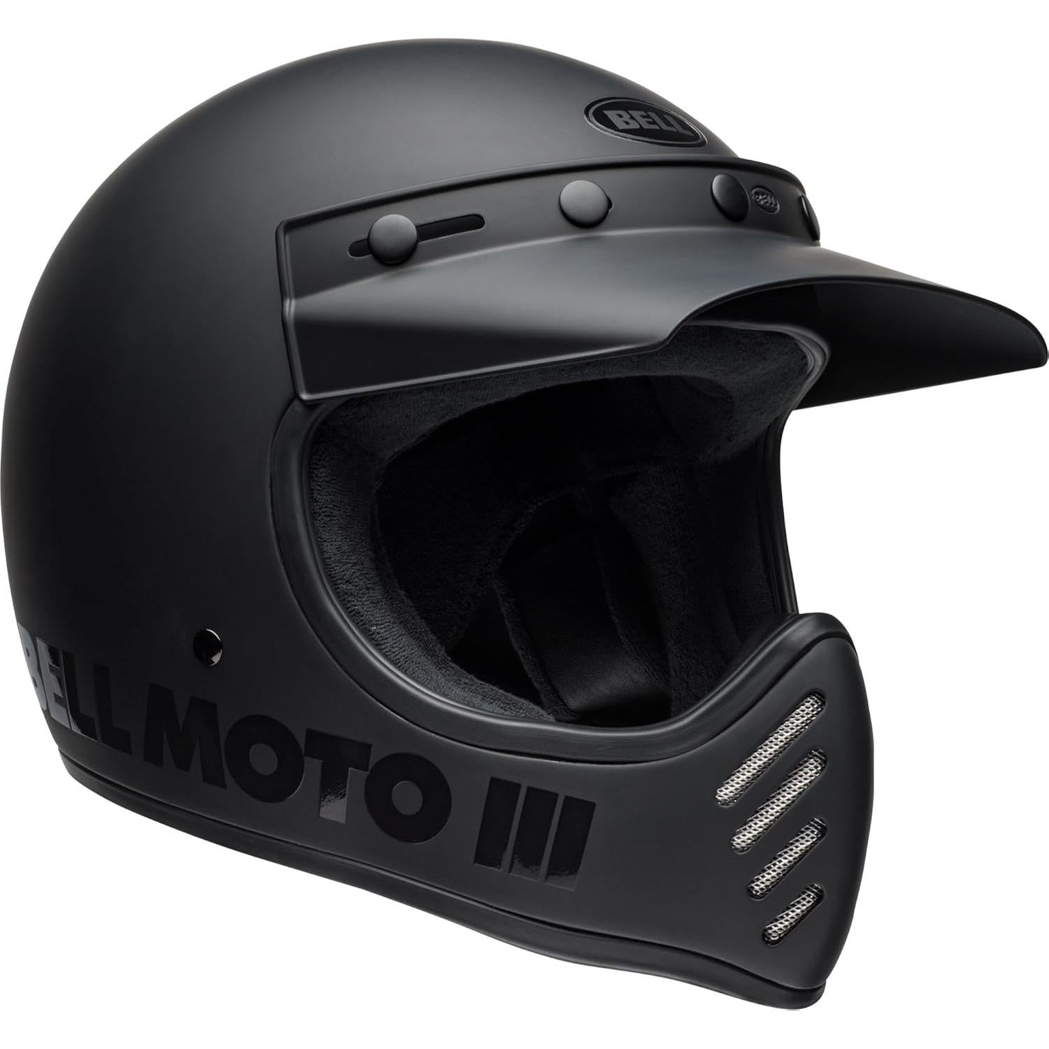 Casco Bell Moto-3 Negro Mate Brillante X-Grande 2.06kg