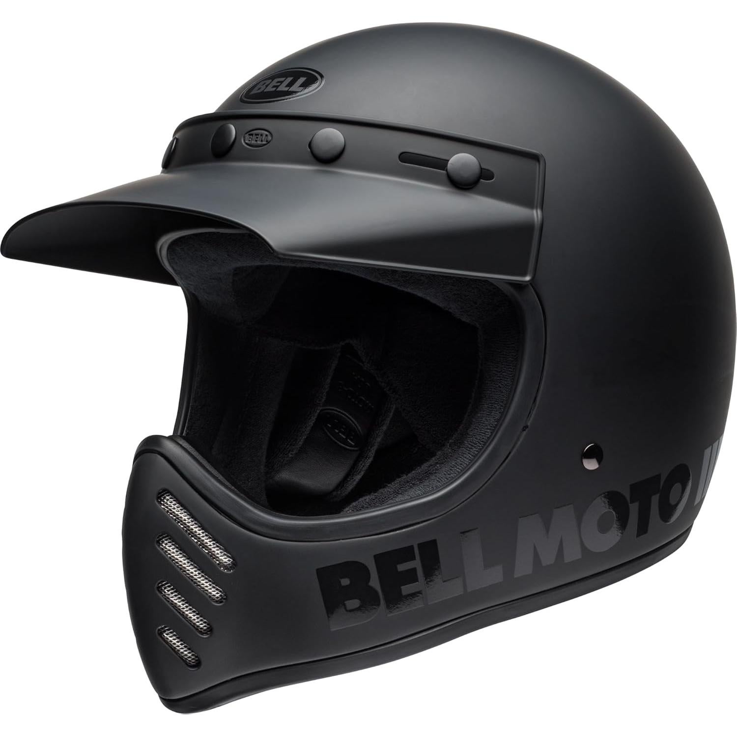 Casco Bell Moto-3 Negro Mate Brillante X-Grande 2.06kg