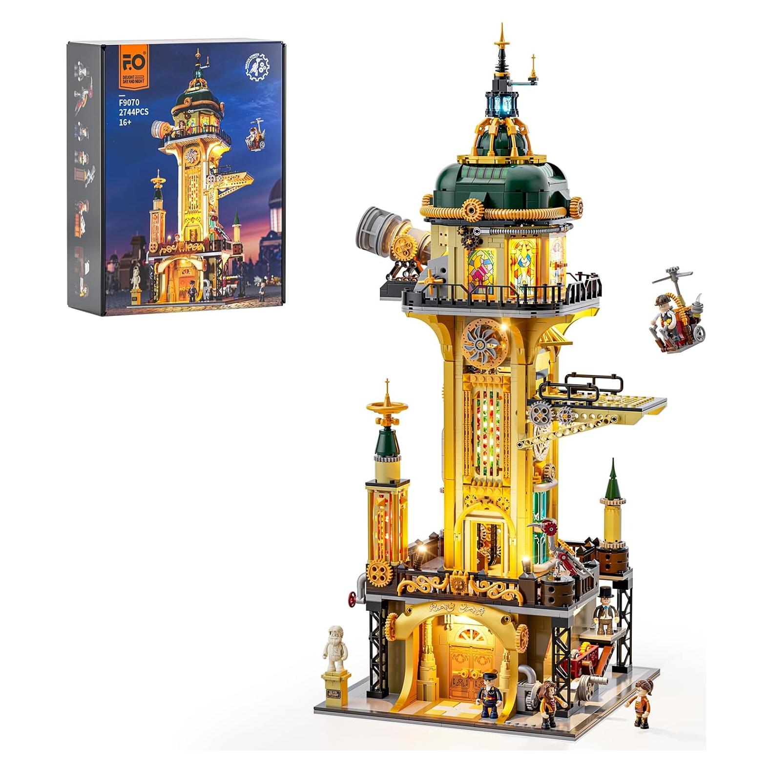 Torre de Observación Steampunk FUNWHOLE 2744 Pcs con Iluminación