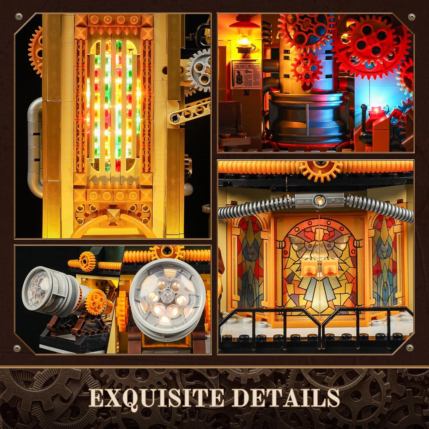 Torre de Observación Steampunk FUNWHOLE 2744 Pcs con Iluminación