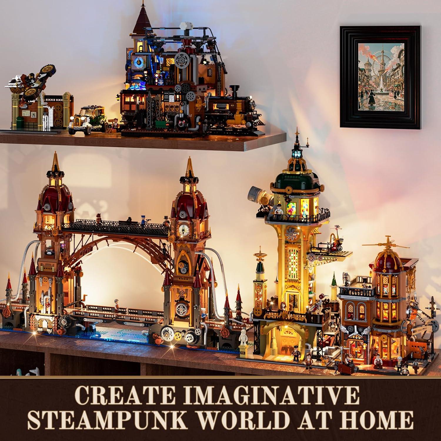 Torre de Observación Steampunk FUNWHOLE 2744 Pcs con Iluminación