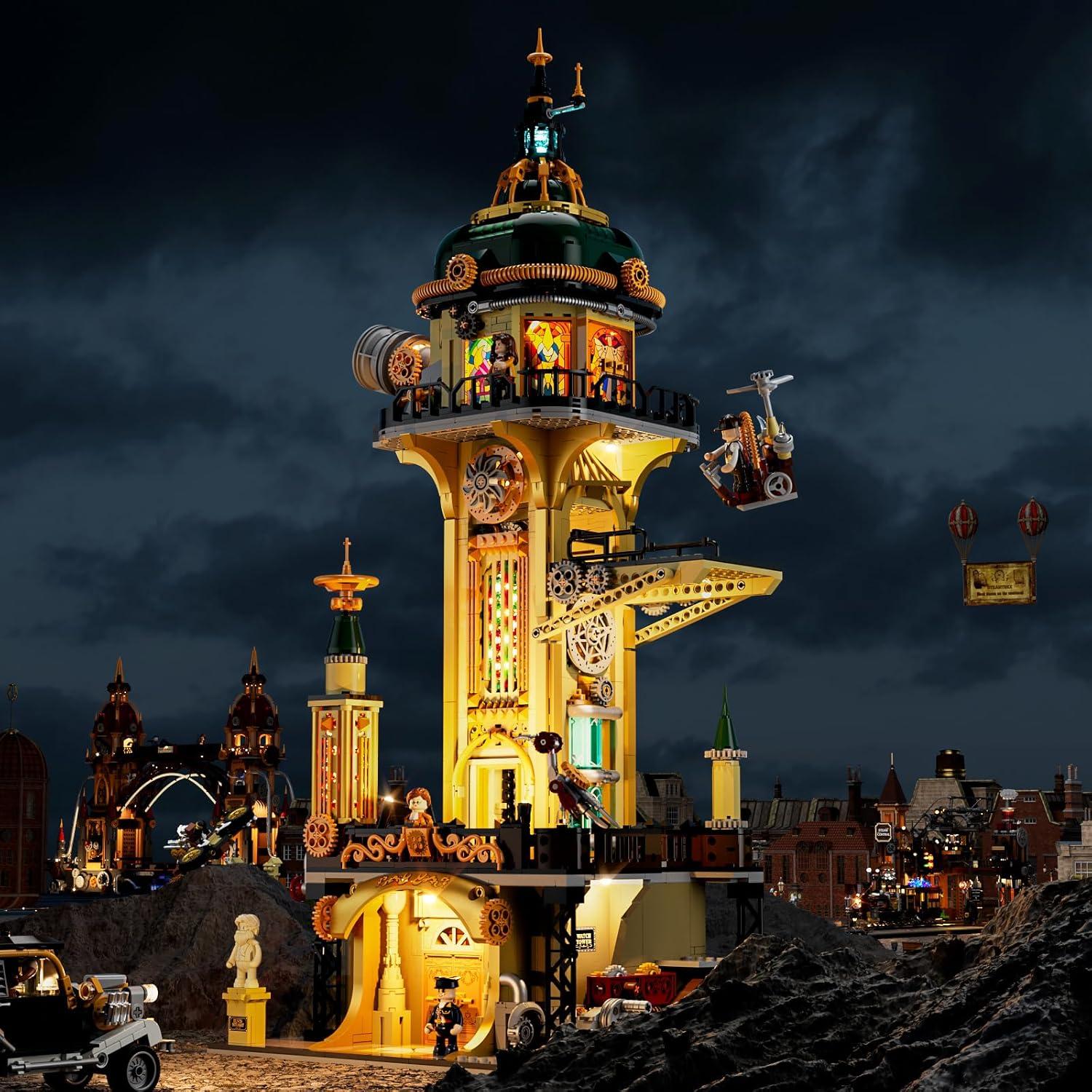 Torre de Observación Steampunk FUNWHOLE 2744 Pcs con Iluminación