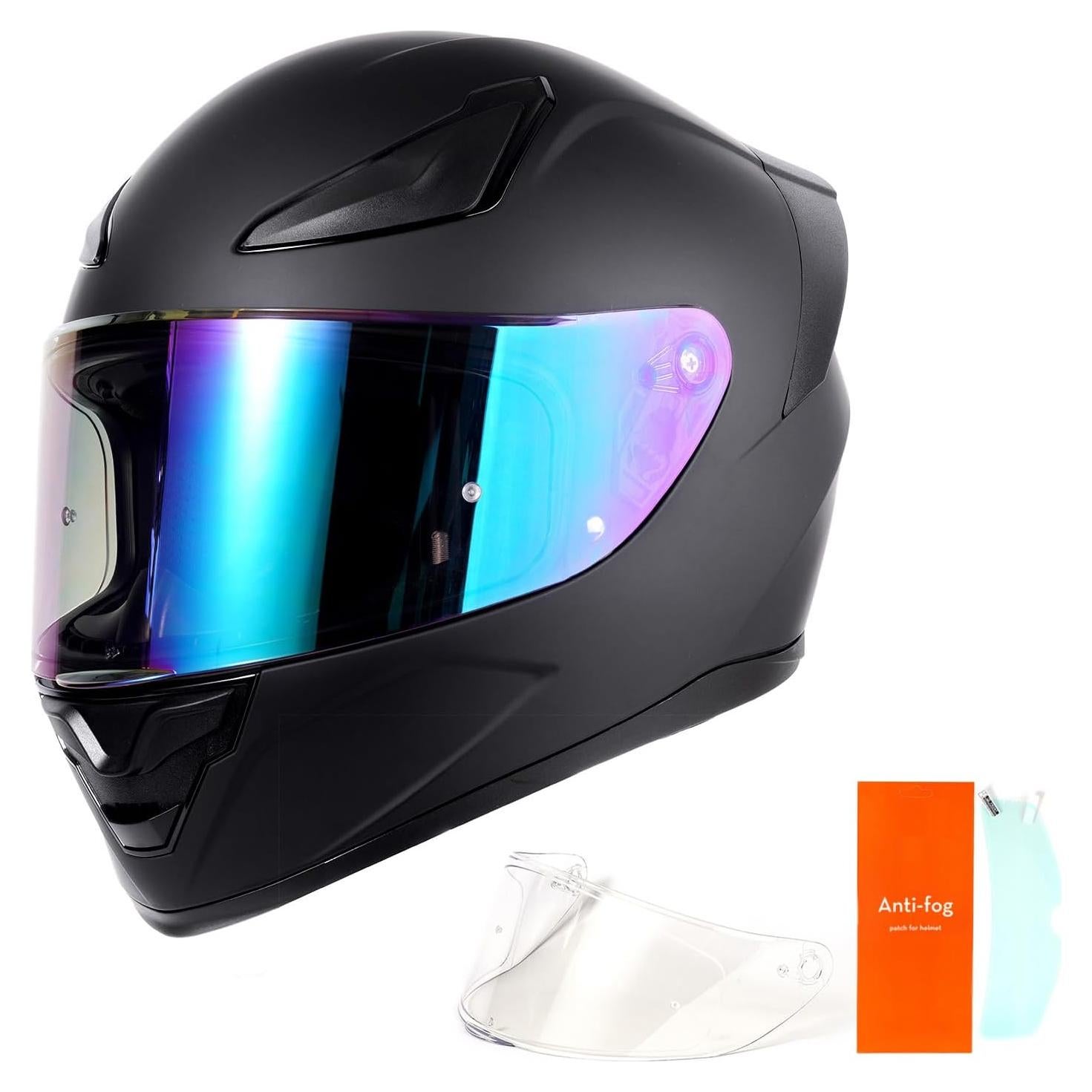 Casco Integral OTS Foxhound Negro Mate Mediano DOT - Ligero y Aerodinámico