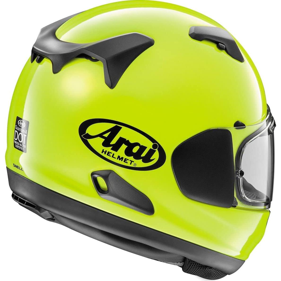 Casco Arai Quantum-X Sólido Mediano Amarillo Fluorescente