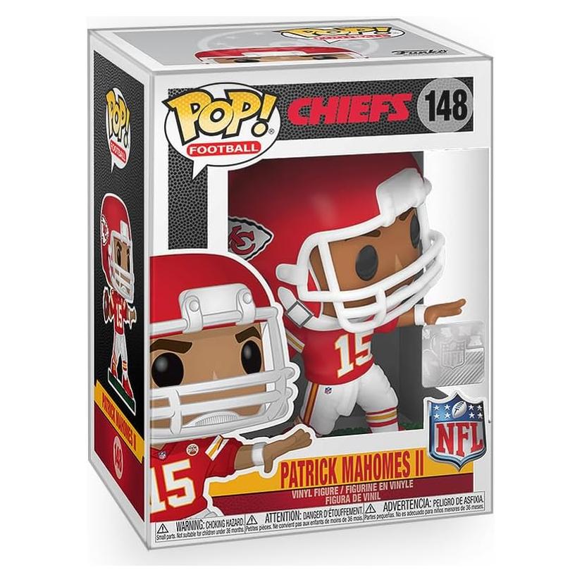 Figura Vinilo Patrick Mahomes KC Chiefs 10.54 cm con Protector