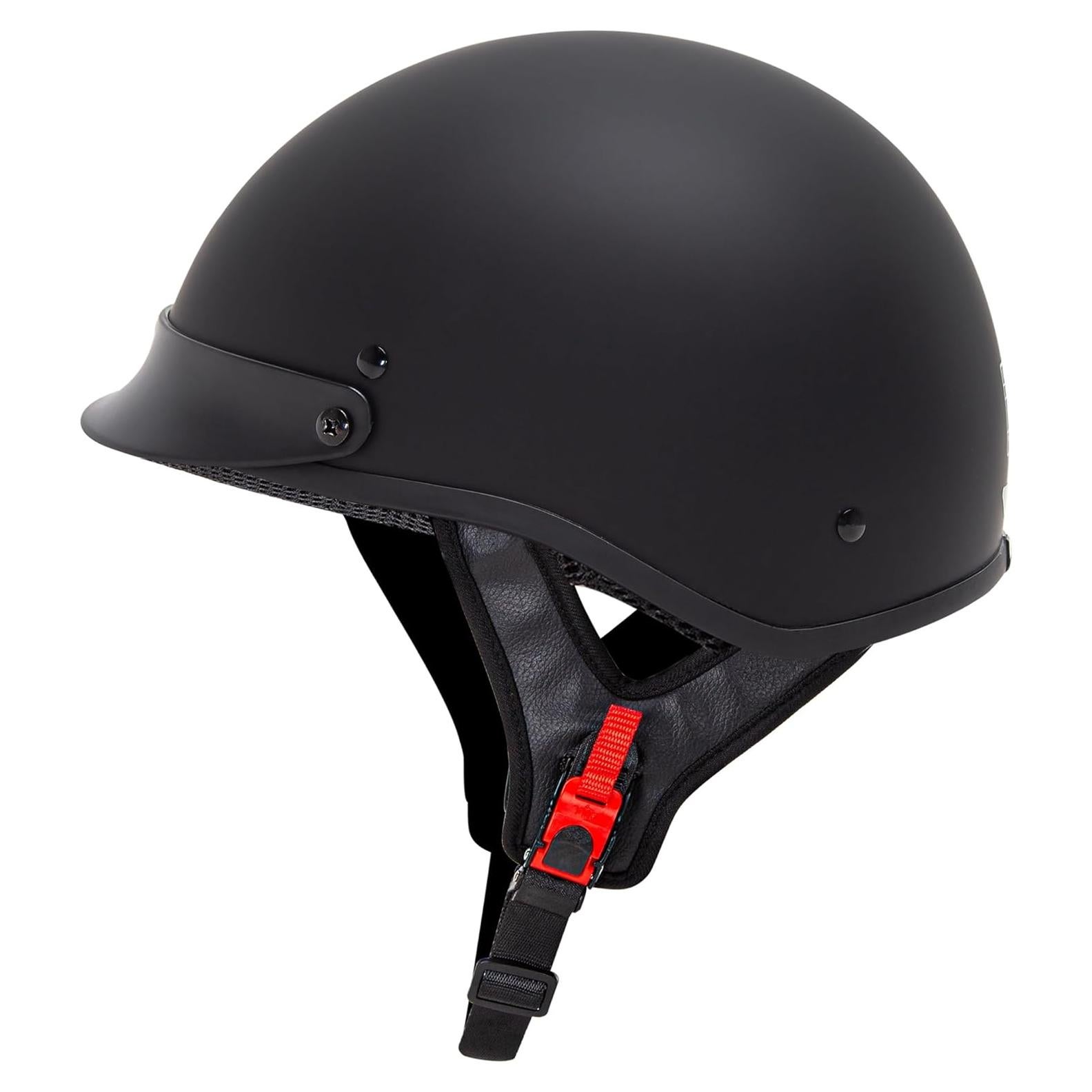 Casco Medio Rostro Cartman 513-L Negro Mate Grande DOT