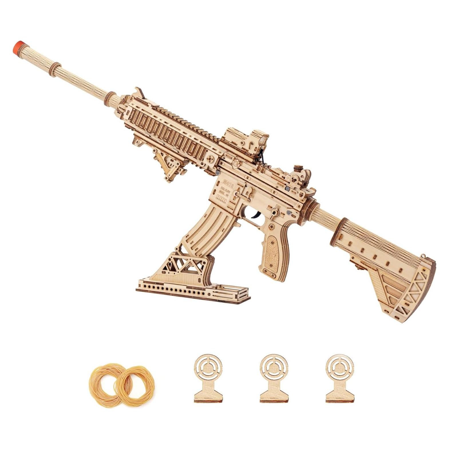 Rompecabezas 3D de Madera RUIFAM, 632 Piezas, Juguete de Pistola