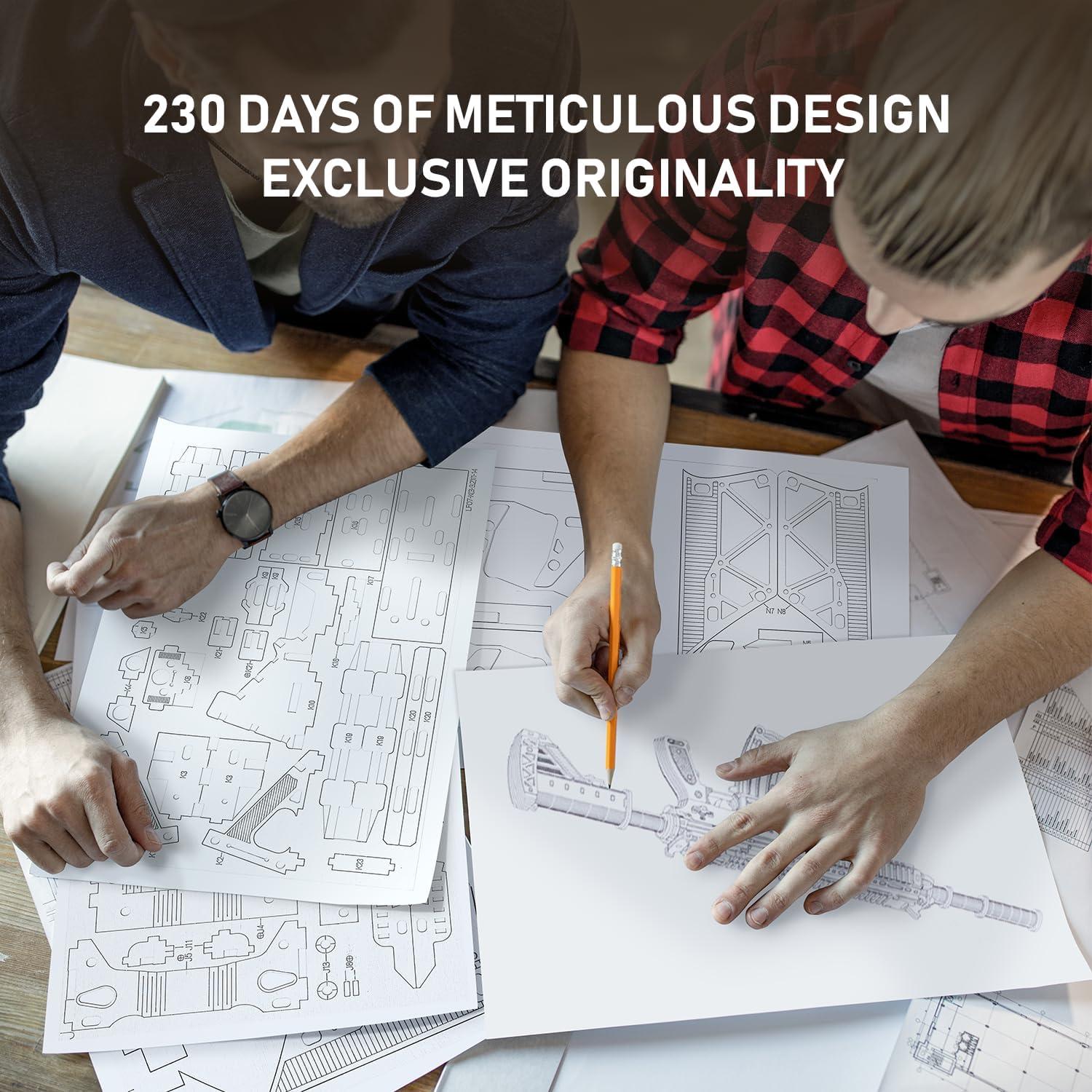 Rompecabezas 3D de Madera RUIFAM, 632 Piezas, Juguete de Pistola