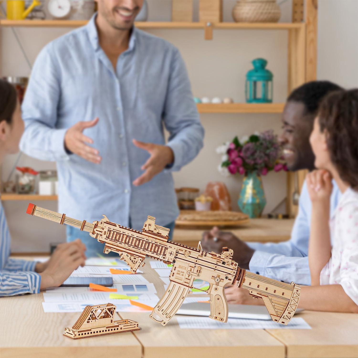 Rompecabezas 3D de Madera RUIFAM, 632 Piezas, Juguete de Pistola