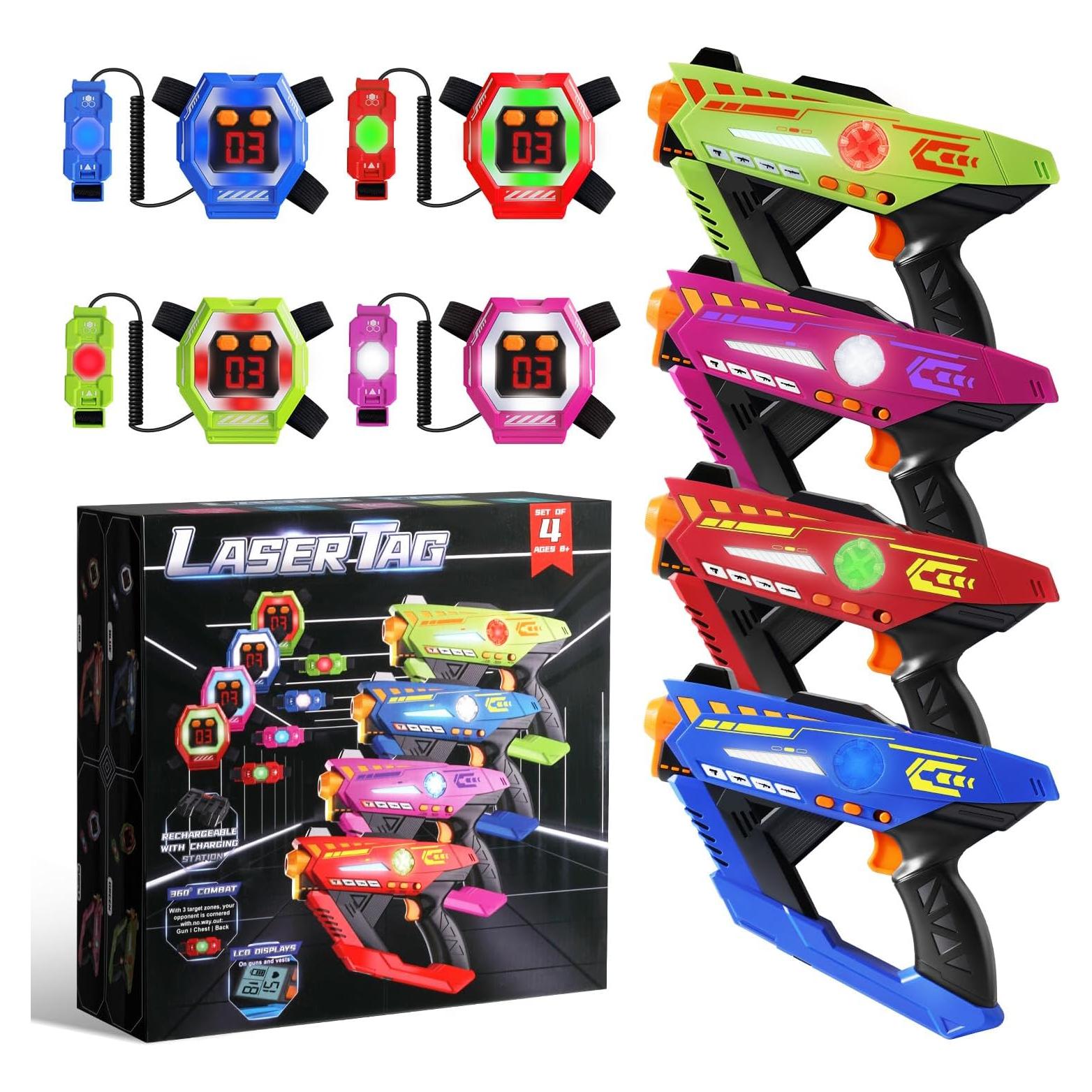 Juego de Pistolas Laser Tag 4PCS CheerCrew Infrarrojo Recargable