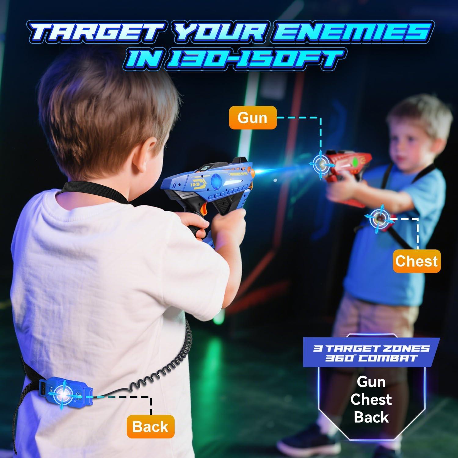 Juego de Pistolas Laser Tag 4PCS CheerCrew Infrarrojo Recargable