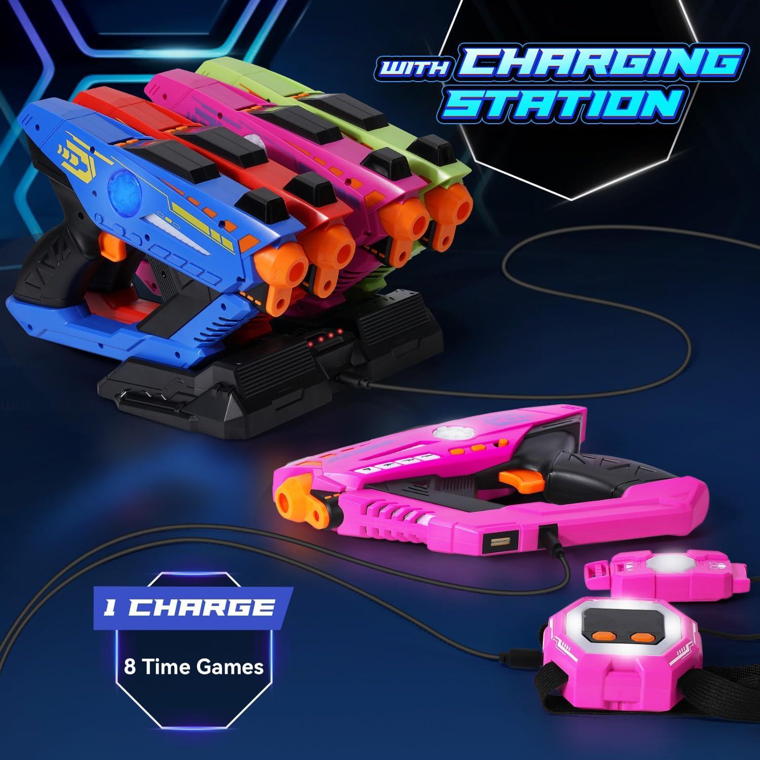 Juego de Pistolas Laser Tag 4PCS CheerCrew Infrarrojo Recargable