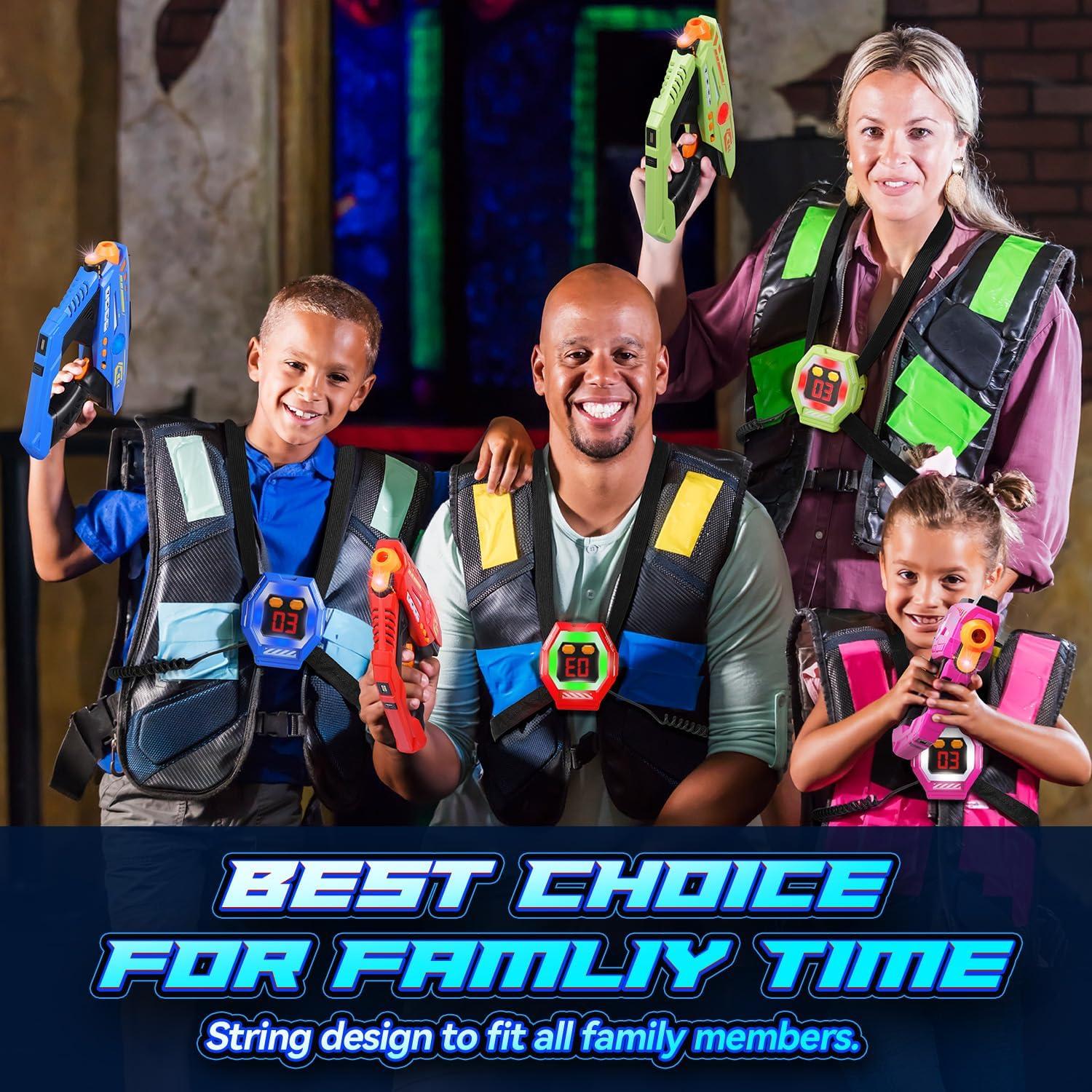 Juego de Pistolas Laser Tag 4PCS CheerCrew Infrarrojo Recargable