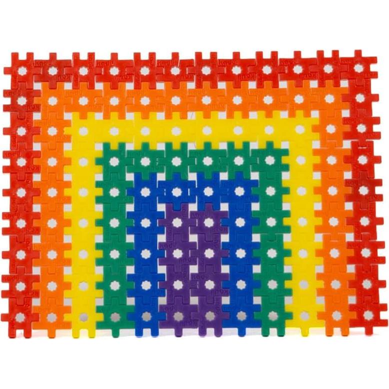 KADU Juguete de Construcción 250 Piezas Arcoíris 5+