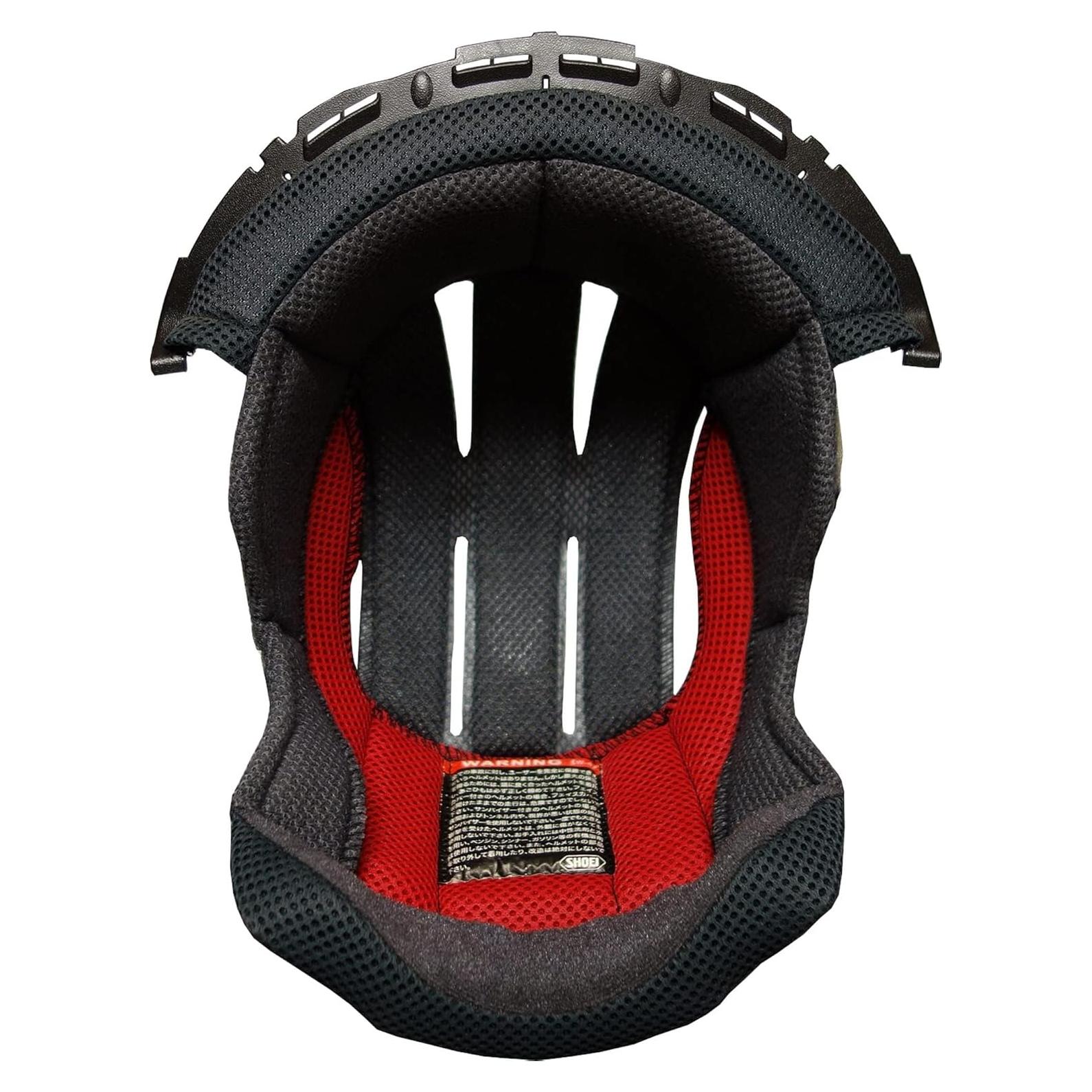 Almohadilla Central Delgada Shoei Hornet X2 Gris/Rojo