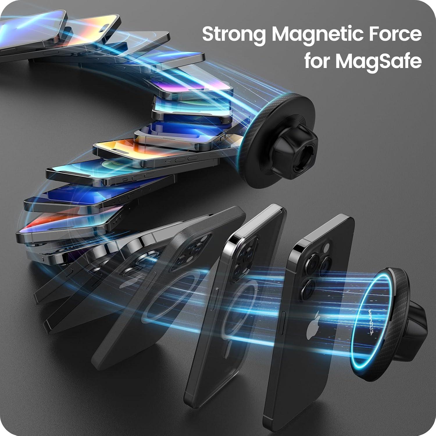 Soporte para coche APPS2Car MagSafe para iPhone 16-12