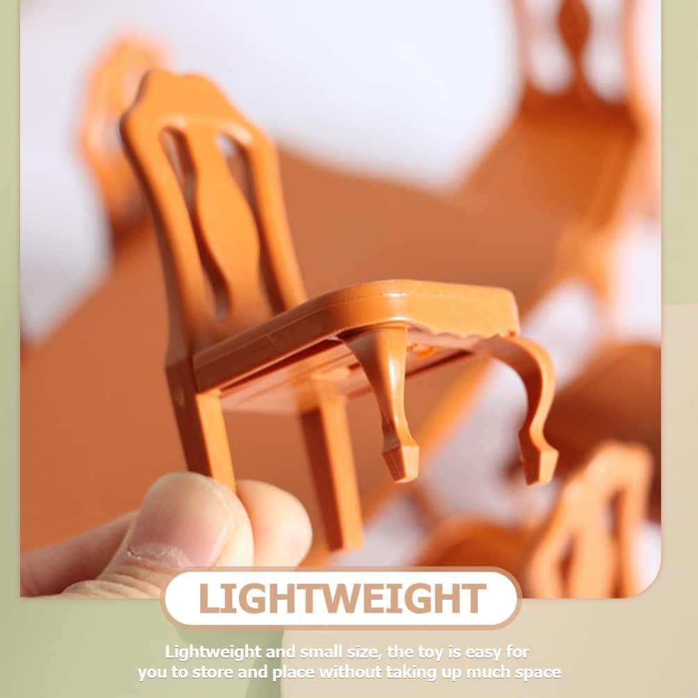 Conjunto de Mesa y Sillas Miniatura Kisangel 5 Piezas