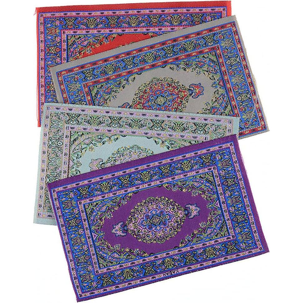 Alfombras Miniatura para Casa de Muñecas Lynkaye - 4 Piezas