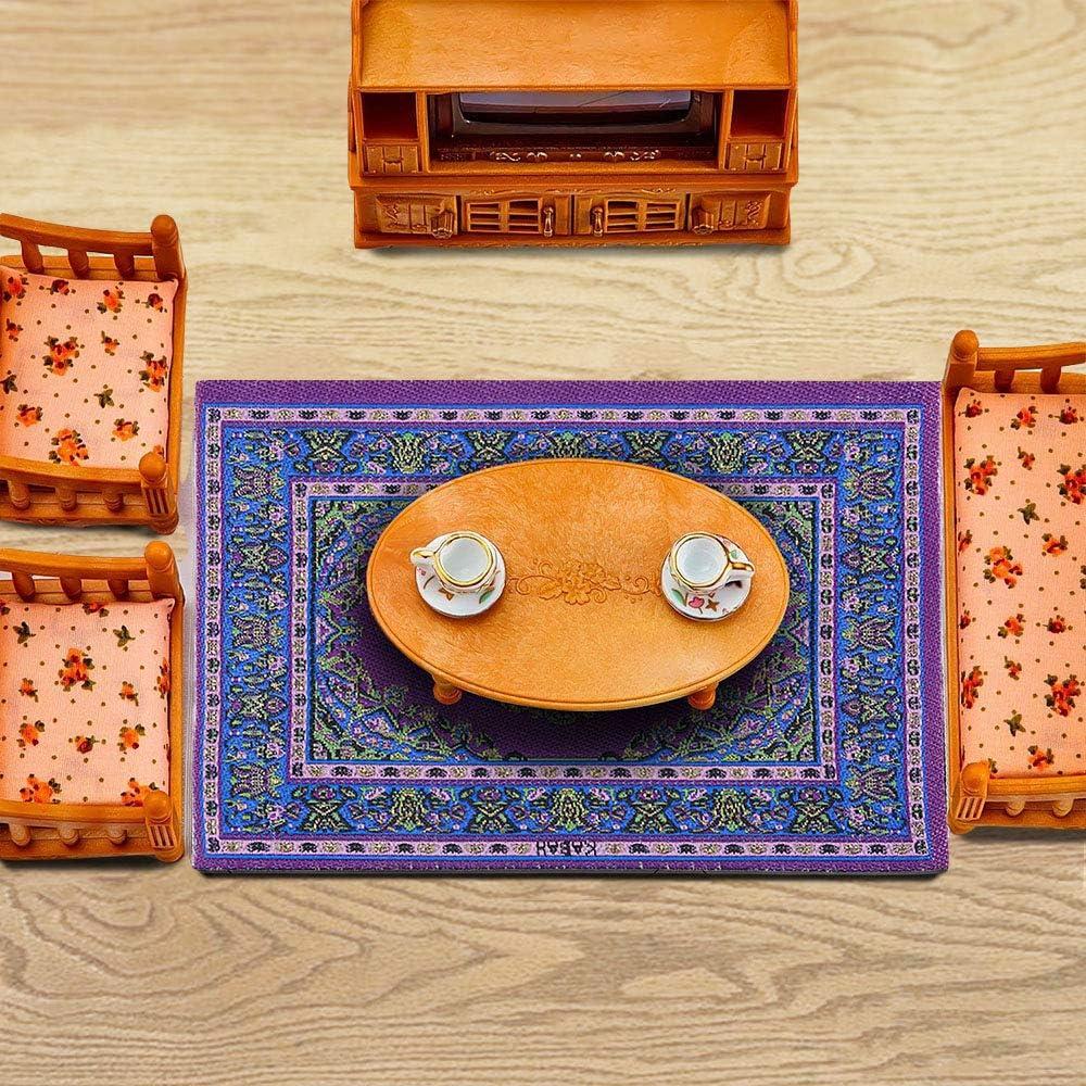 Alfombras Miniatura para Casa de Muñecas Lynkaye - 4 Piezas