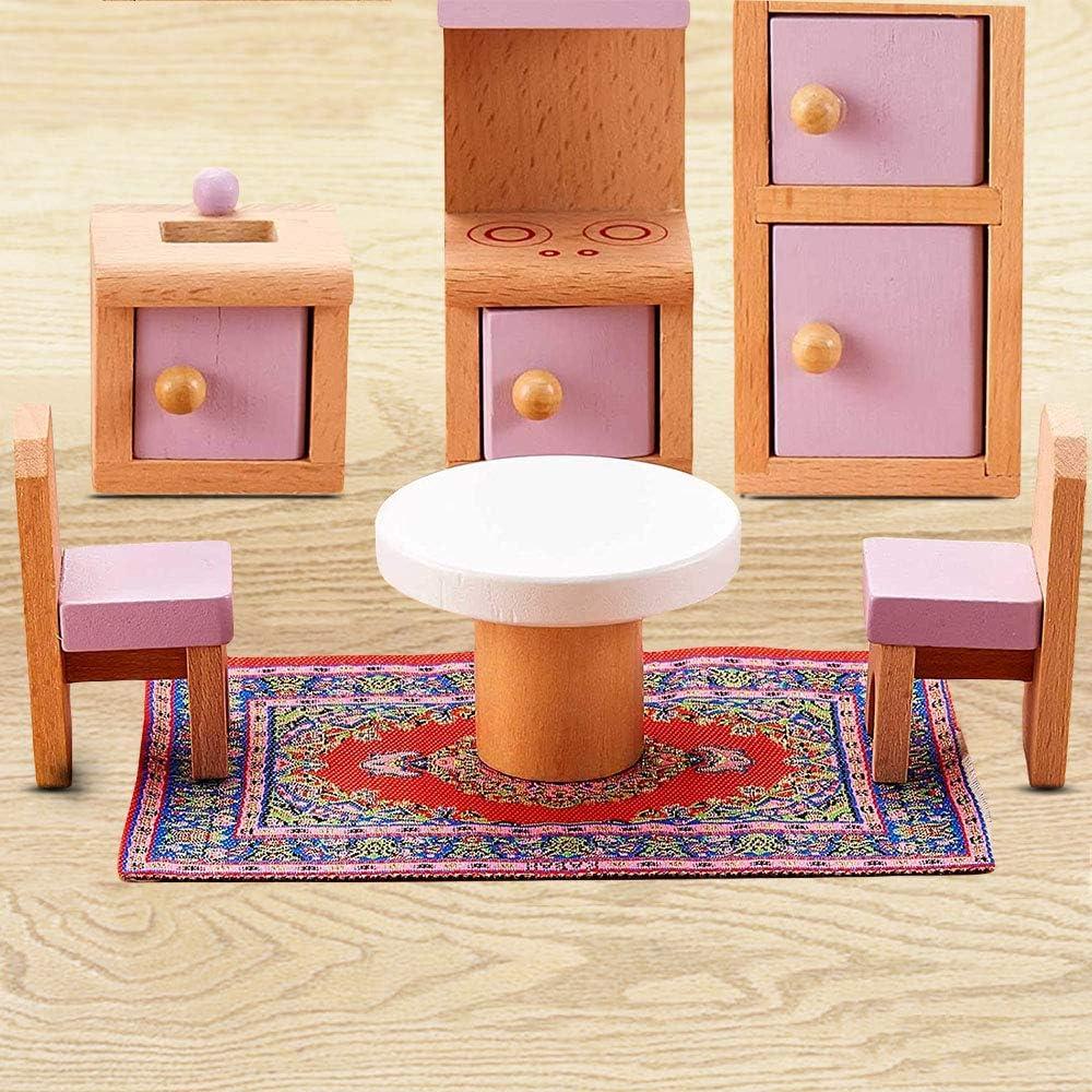 Alfombras Miniatura para Casa de Muñecas Lynkaye - 4 Piezas