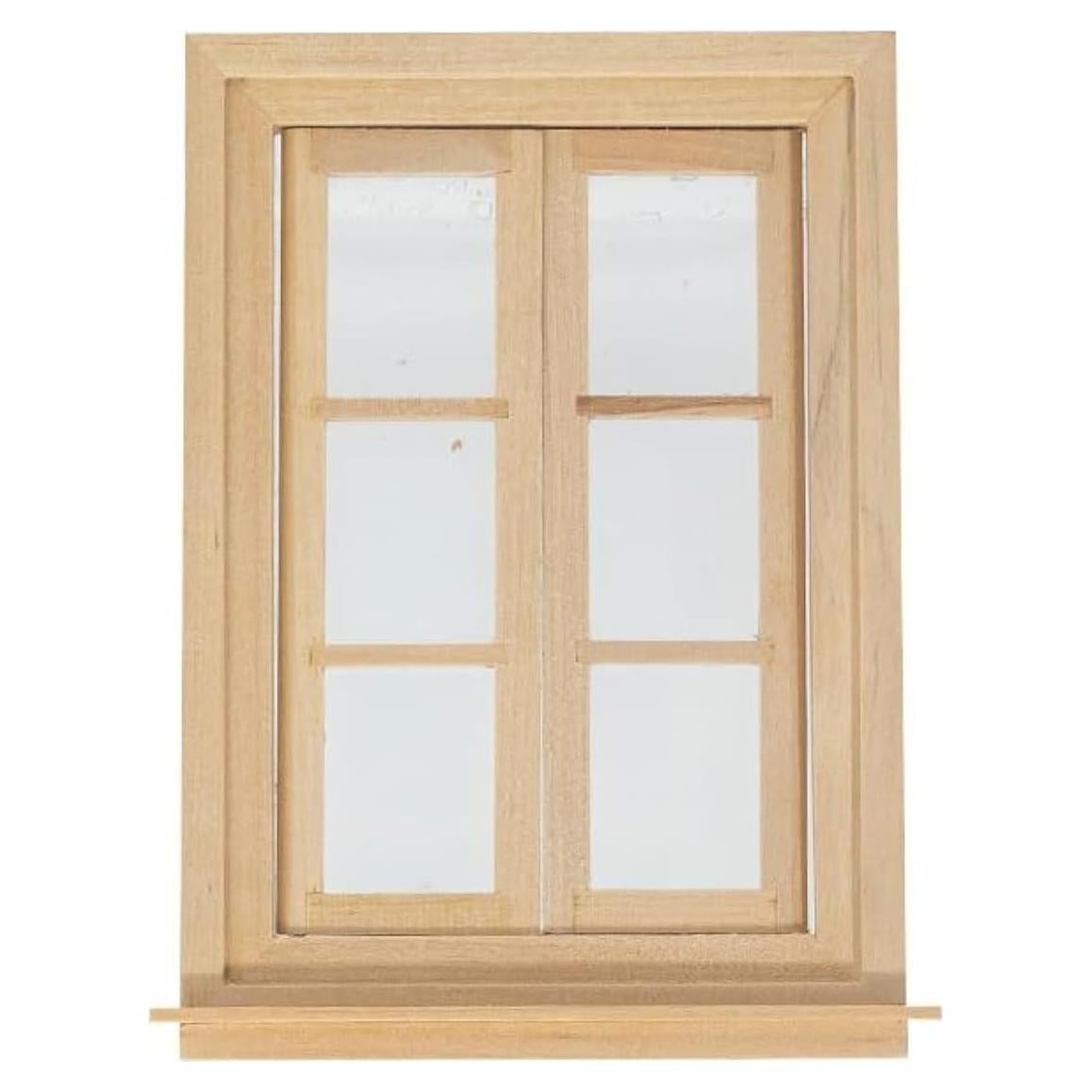 Ventanas de Casa de Muñecas UZPDWK - Marco de Madera 12.7 cm