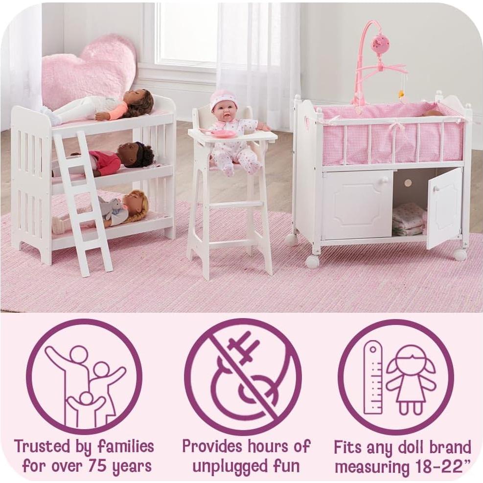 Cama de Muñeca Badger Basket con Muñeca Rubia 45.72 cm