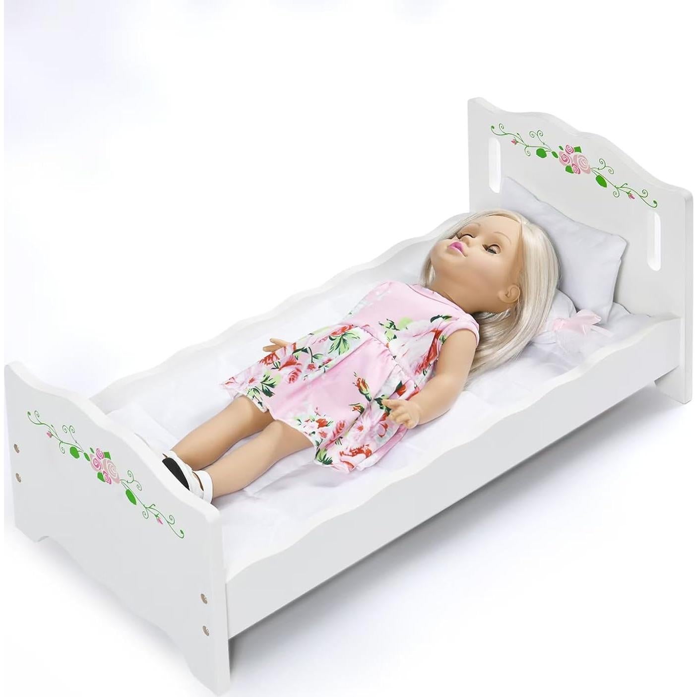 Cama de Muñeca Badger Basket con Muñeca Rubia 45.72 cm