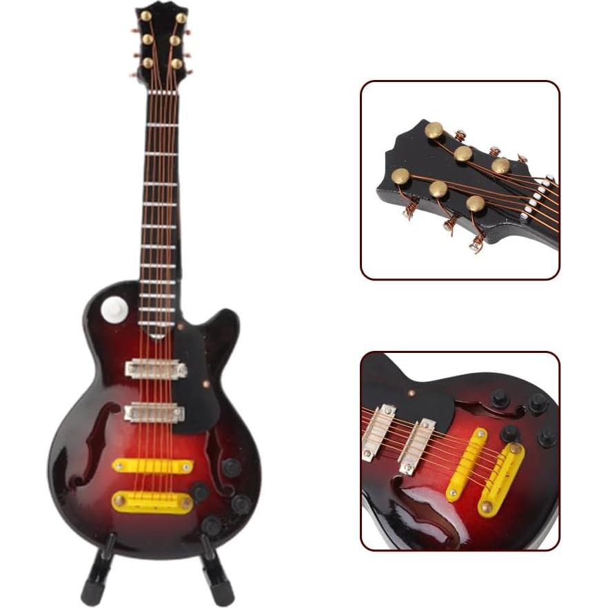 Guitarra en Miniatura BORDSTRACT 14 cm Decoración Musical
