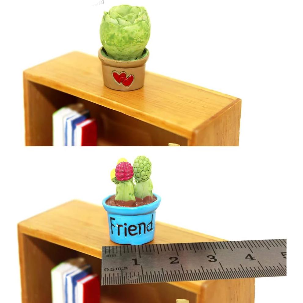 Set 7 Plantas Miniatura para Casa de Muñecas Lynkaye 1:12