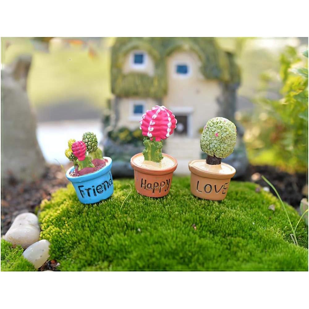 Set 7 Plantas Miniatura para Casa de Muñecas Lynkaye 1:12