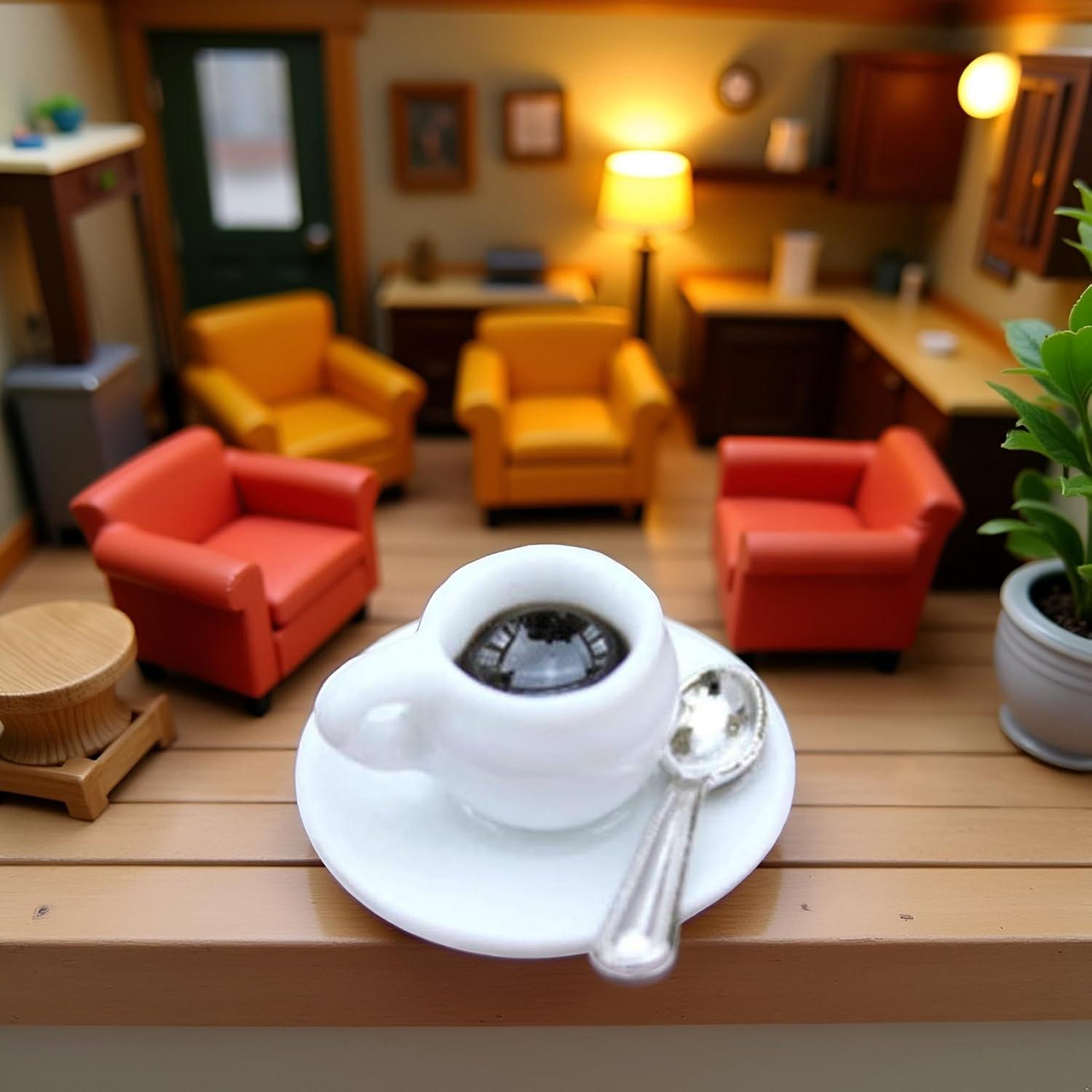 Accesorios Casa de Muñecas Wentoenapp Taza Café Miniatura 1:12