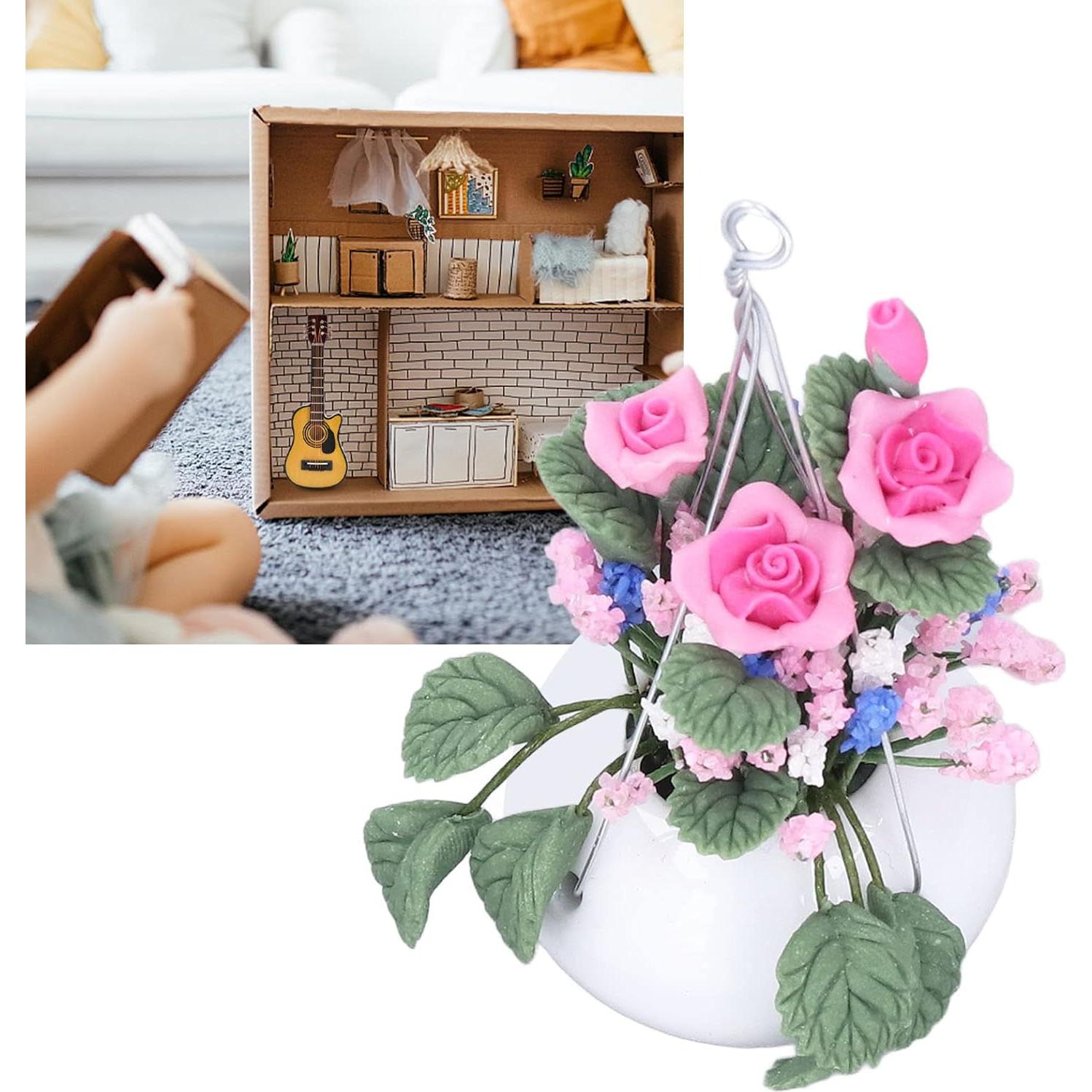 Mini Maceta de Flores Zerodis 1:12 Arcilla Decorativa